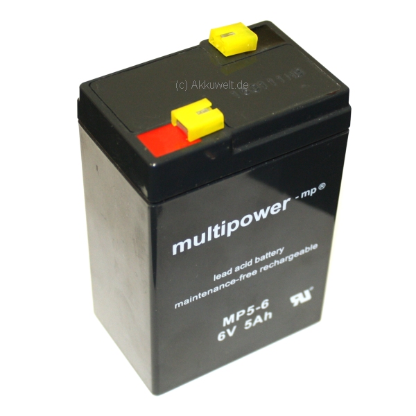 multipower MP4,5-6 Bleiakku 6V 4,5Ah AGM Batterie Akku USV Notstrom Geräte VRLA