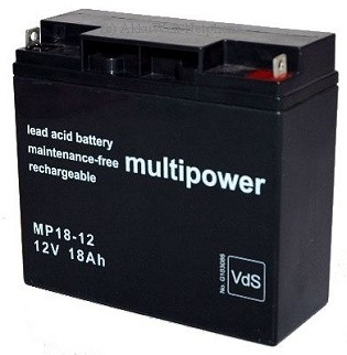 Multipower Bleigel-Akku für RBC7 USV MP18-12 PB RBC 7 Kompaktzentrale EMB 8000 0202 0203 0204 0205 0